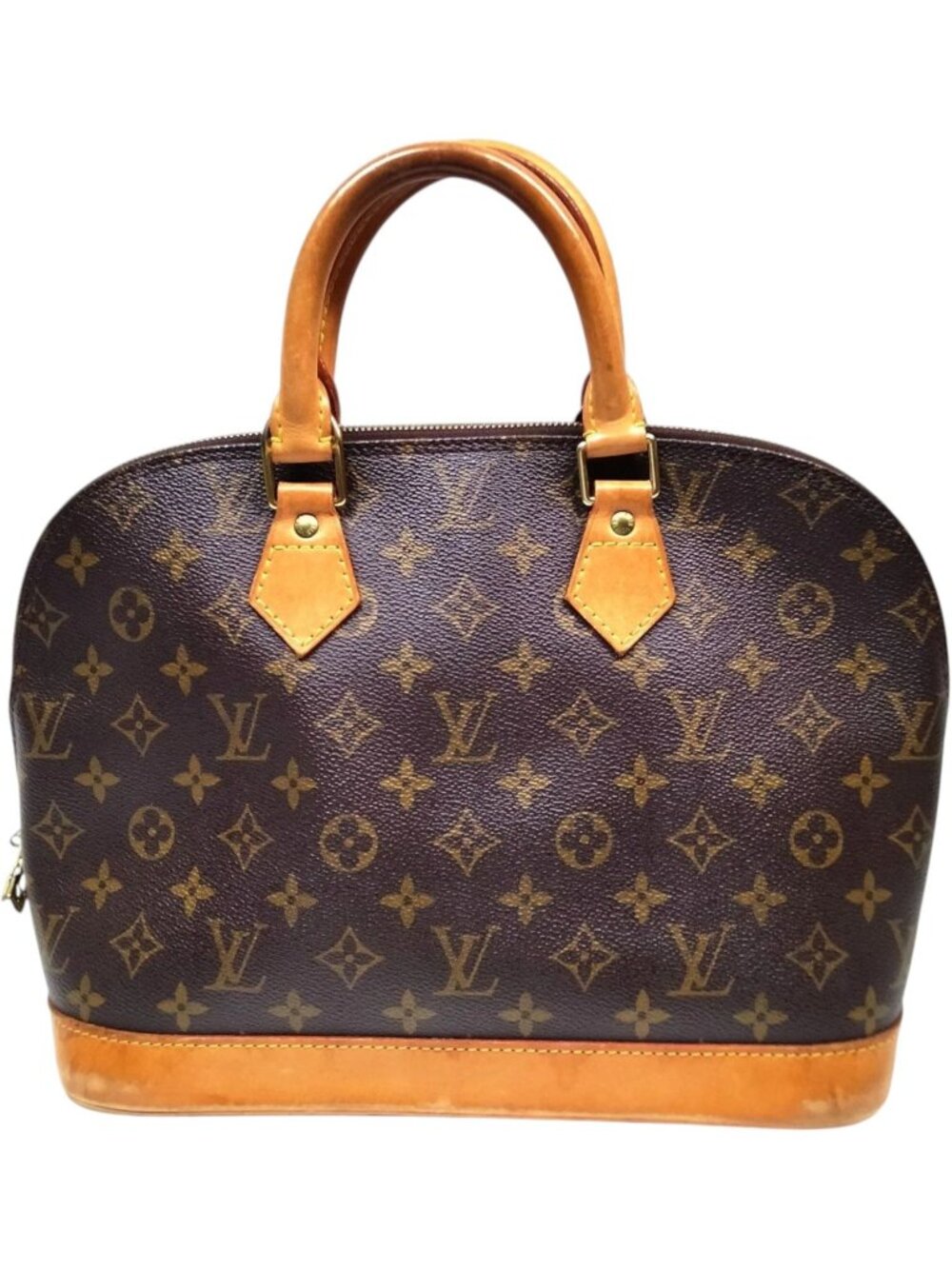 764469CR T6 Louis Vuitton Satchel Bag Alma Brown Monogram